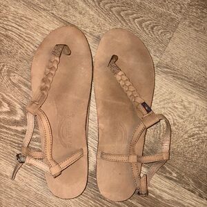 Rainbow Women's Braided Strap Sandals - Beige